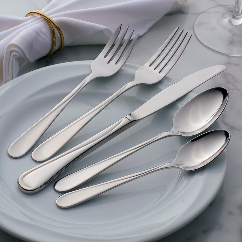 Oneida Flight Everyday Flatware Teaspoons 18/0 Stainless Steel, Set of 4, Silver - Image 5